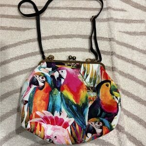 Colorful Parrot Print Women's Bag